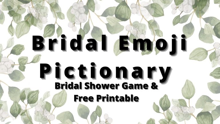 Emoji Bridal Shower Pictionary Game (Free Printable)