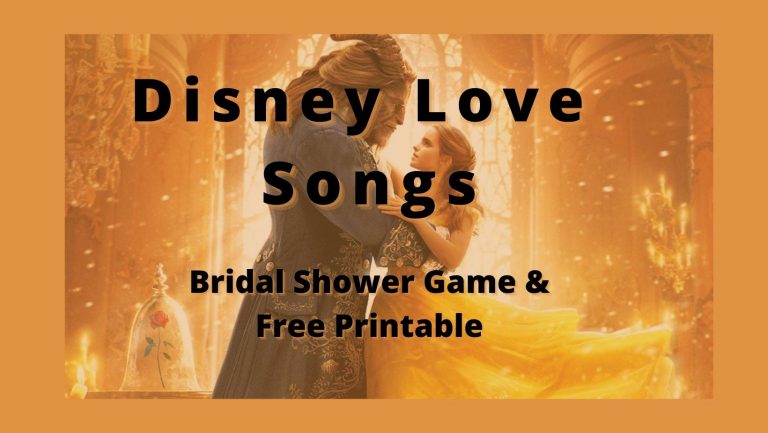 Disney Love Songs Bridal Shower Game (Free Printable)