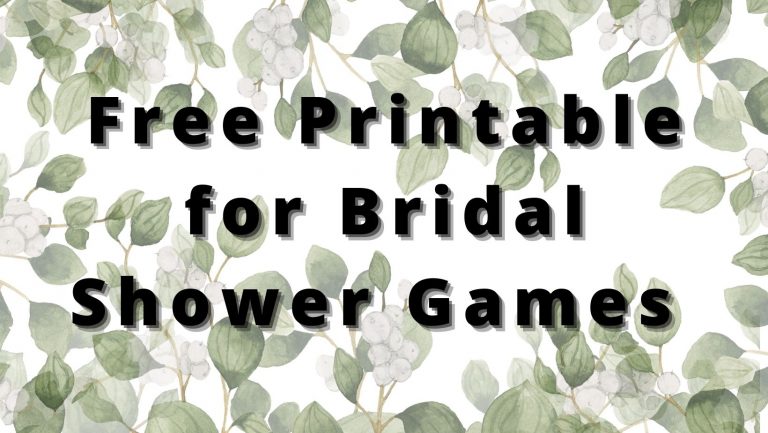 21 Free Downloadable Bridal Shower Games (Printable)