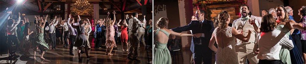 A fun wedding reception dance floor. One of the questions you should ask your wedding dj is how can they keep guests happy at the wedding.
