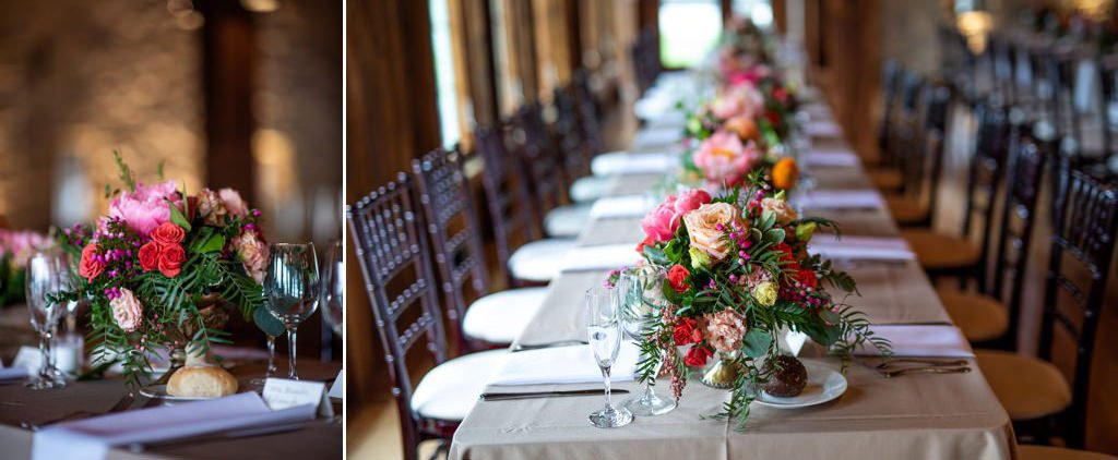 a table full of flowers at a bridal shower. It is for my what is a bridal shower article