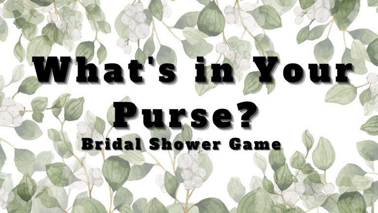 What’s in Your Purse Bridal Shower Game (Free Printable)