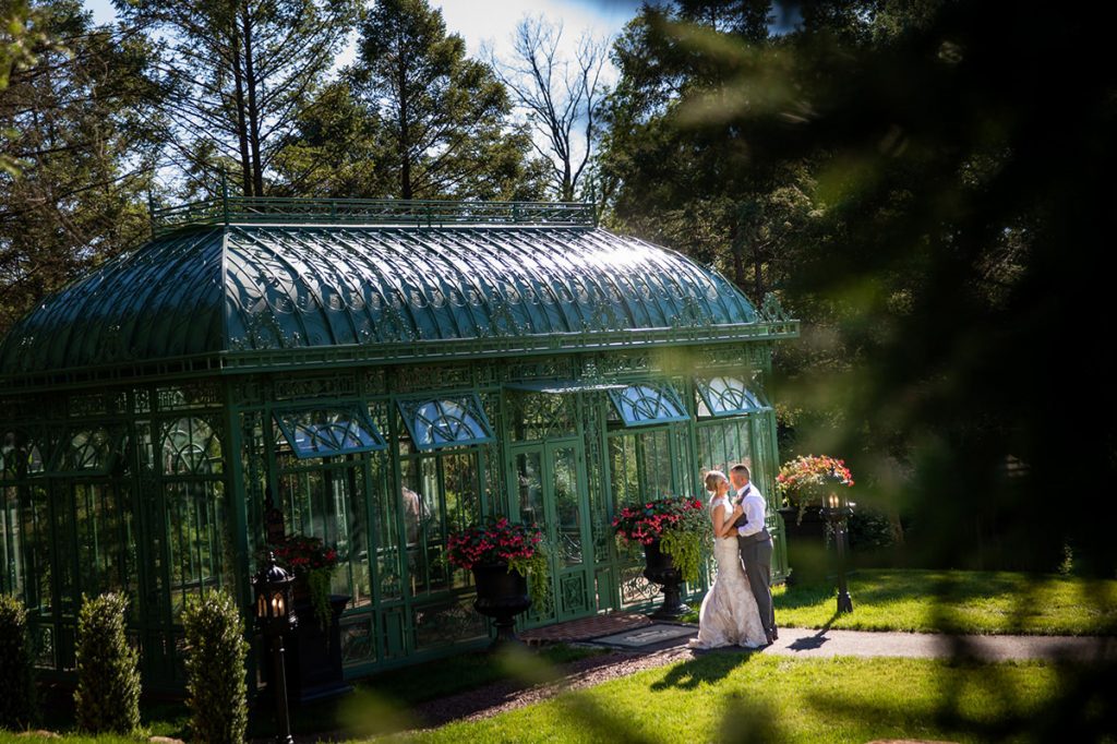A bride and groom sharing a first dance after their intimate micro wedding in pennsylvania