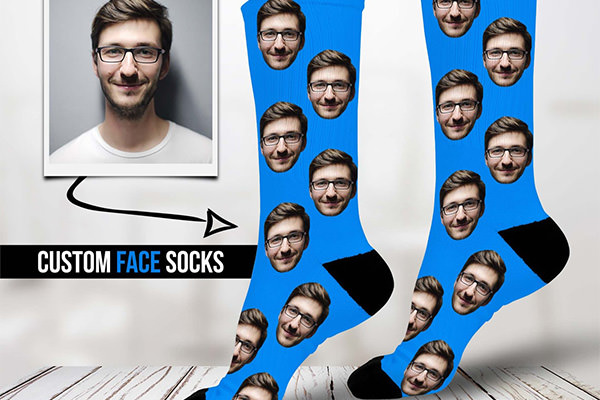 socks with a face on them