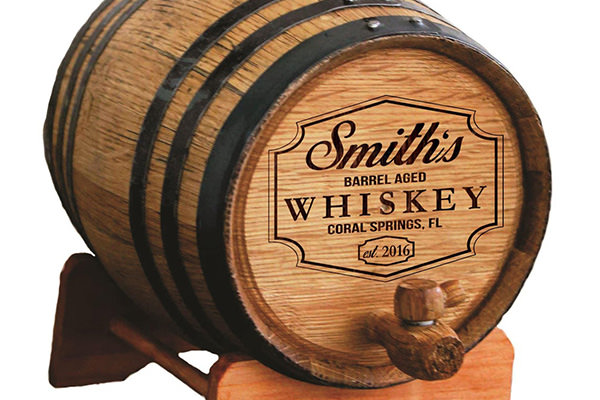 a personalized whiskey barrel product photo