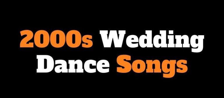 A cover photo for the blog post 2000s wedding dance songs. This photo only has that text on it.