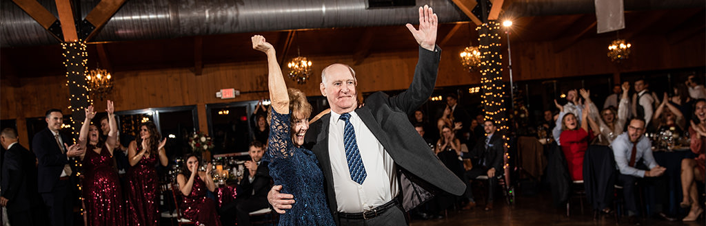 This is a photo of the last couple dancing for the anniversary dance at a wedding. This was the longest married couple.