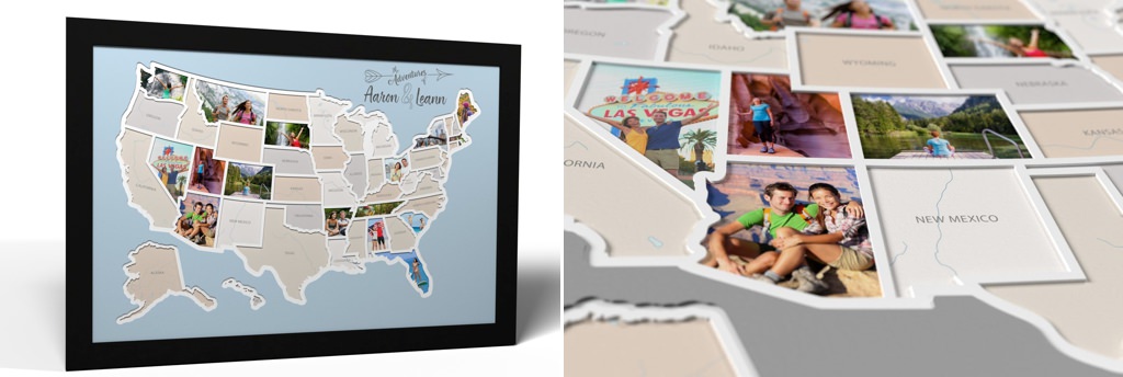 A photo map that can be customized with photos.