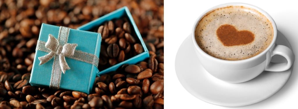 coffee beans in a box