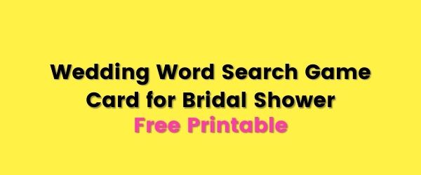 wedding word seach game card for bridal shower cover image