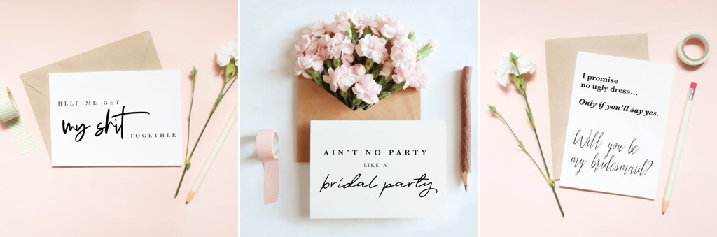 a will you be my bridesmaid card sitting on a table