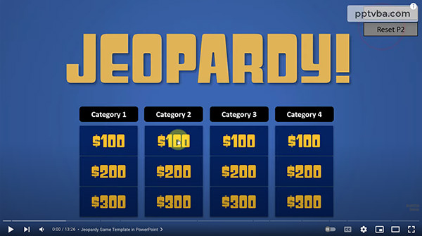 A Jeopardy game board. This is for the article called Bridal Shower Jeopardy.