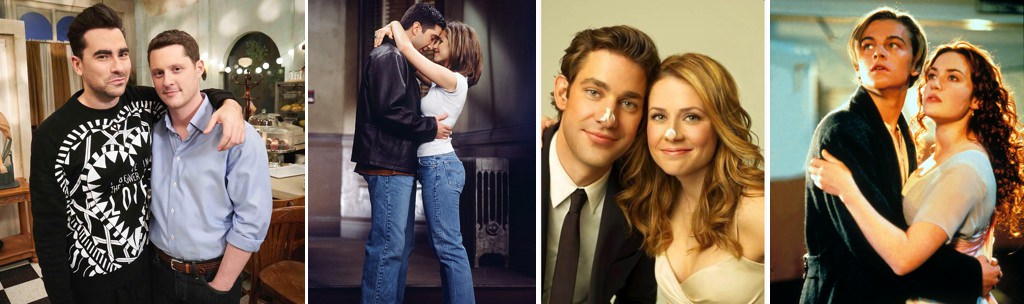 famous tv couples. Ross and Rachel from Friends. This is for the bridal shower jeopardy article