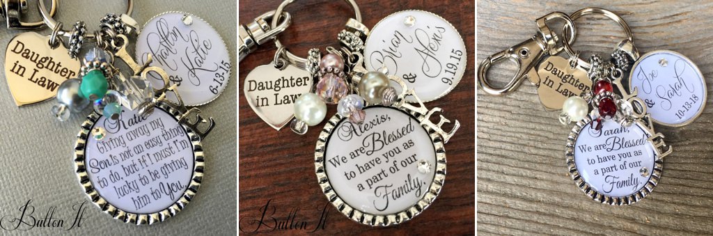 charms to put on a bridal bouquet from a mother of the groom to her daughter in law