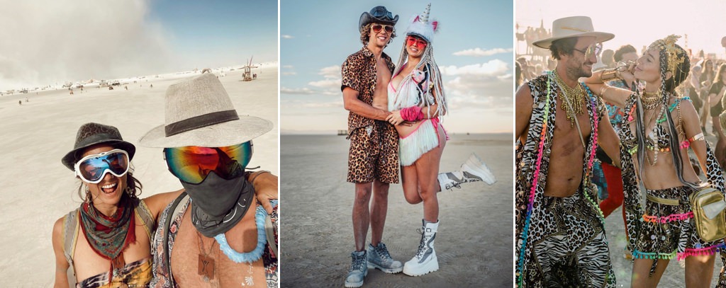 Couples at the burning man festival