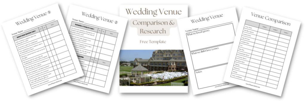 A wedding questions printable checklist sitting on a table