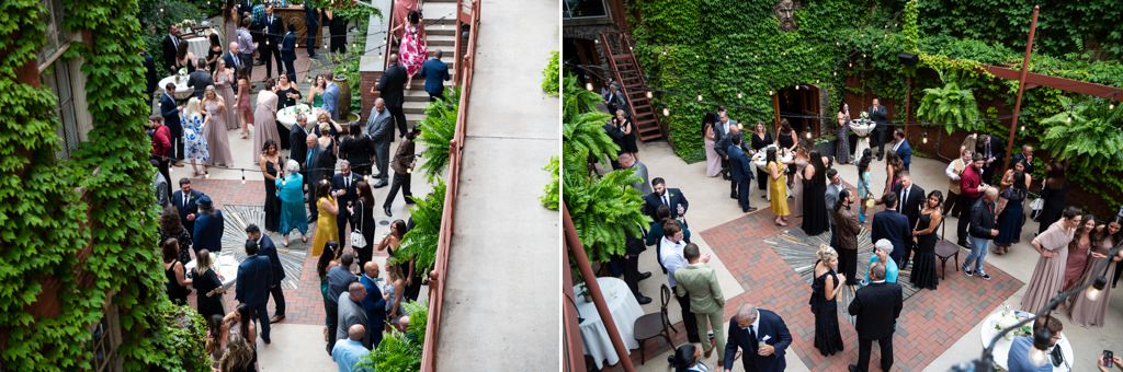 A wedding cocktail hour