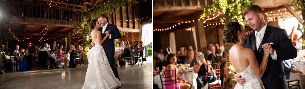 A bride sharing a first dance. This is for the wedding songs checklist article.