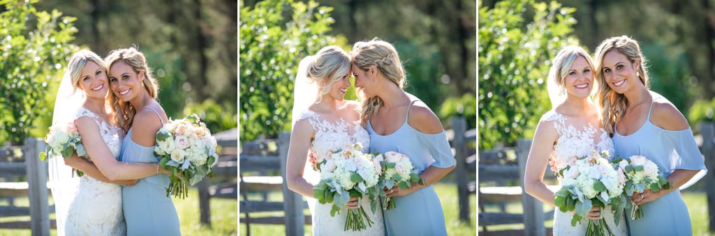 A bride and her Maid of Honor posing. This is for the article called Maid of Honor duties