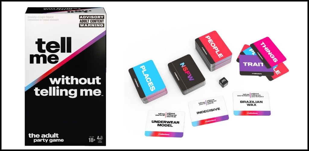 A Tell Me Without Telling Me Card Game. This is for the article called best bachelorette party card games.