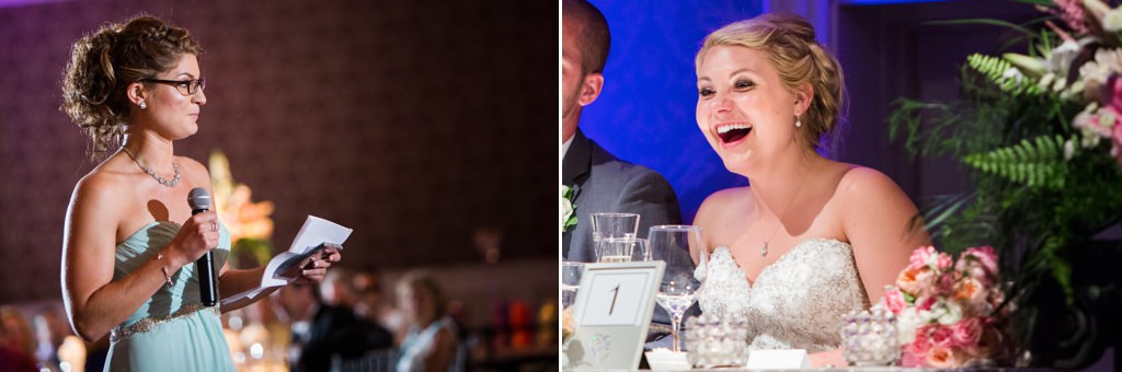 A Maid of Honor giving a speech. This is for the article called Maid of Honor speech quotes