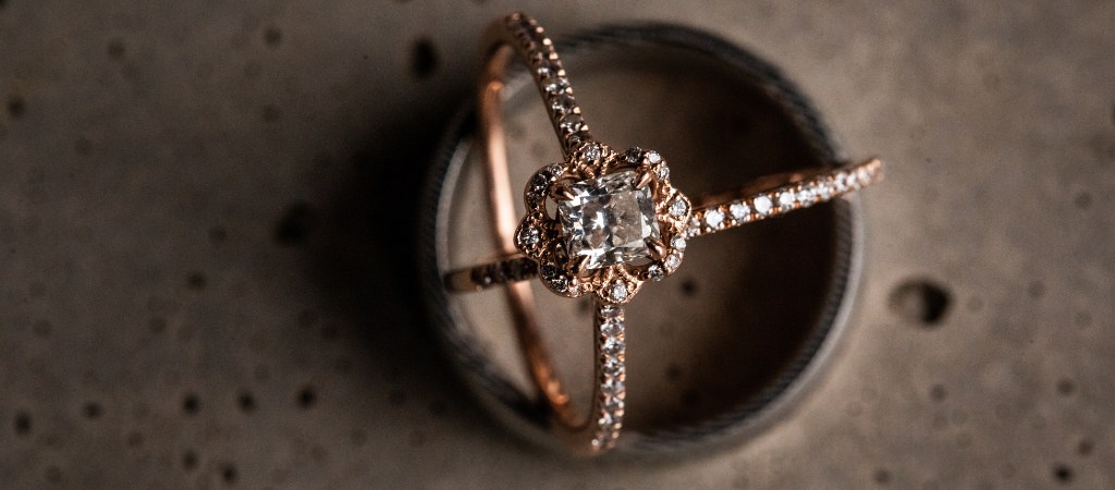 A beautiful diamond wedding ring