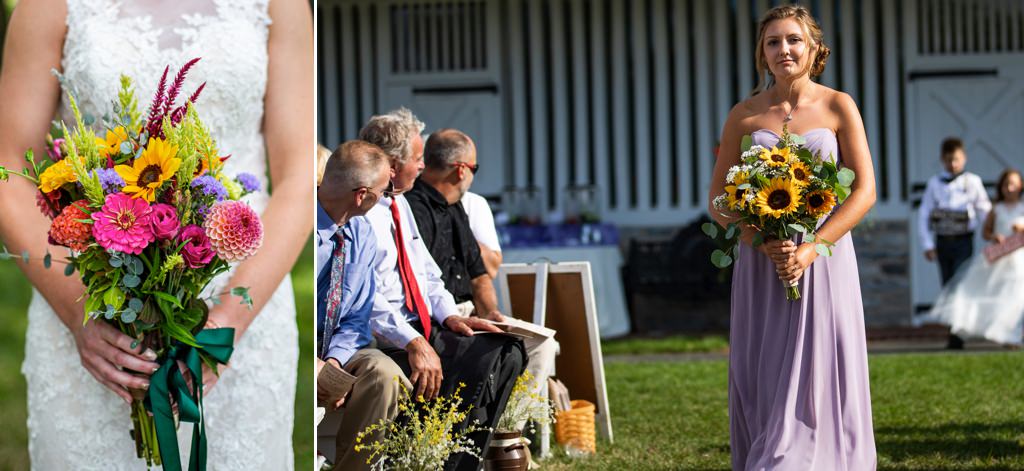 A diy bridal bouquet and bridesmaid bouquet