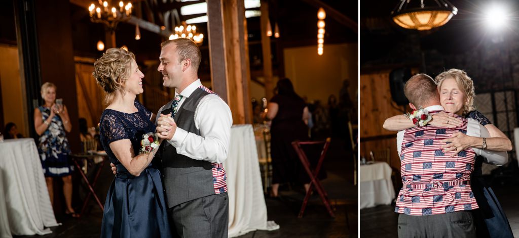 A mother and her son dancing together at a wedding. This is for the article called mother son wedding dances