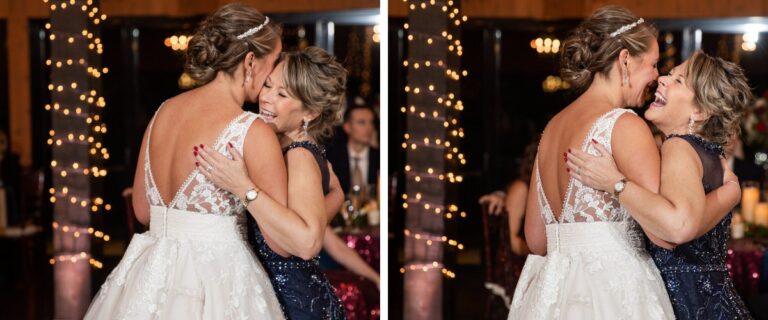 A bride dancing with her mom at a wedding. This is for the blog post called mother daughter wedding dance songs.