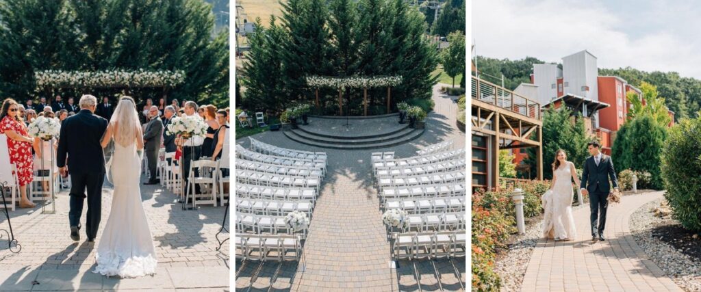 A wedding at a ski resort
