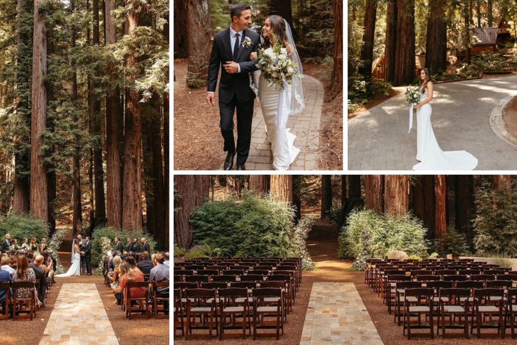 A beautiful wedding ceremony in a state park in Oregon