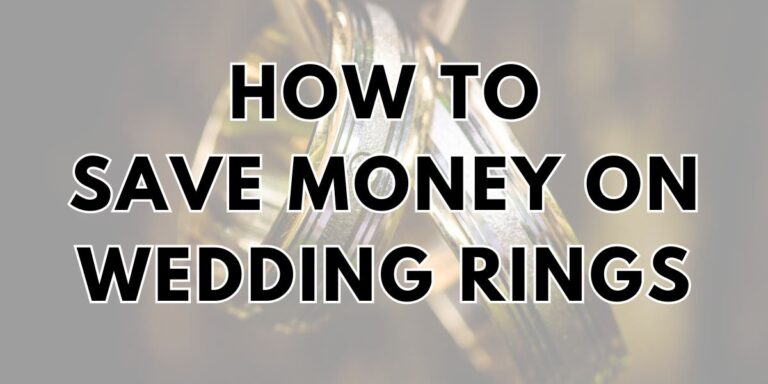 The cover photo for the blog post called how to save money on wedding rings. This just shows a faded photo of wedding rings with the title in text form