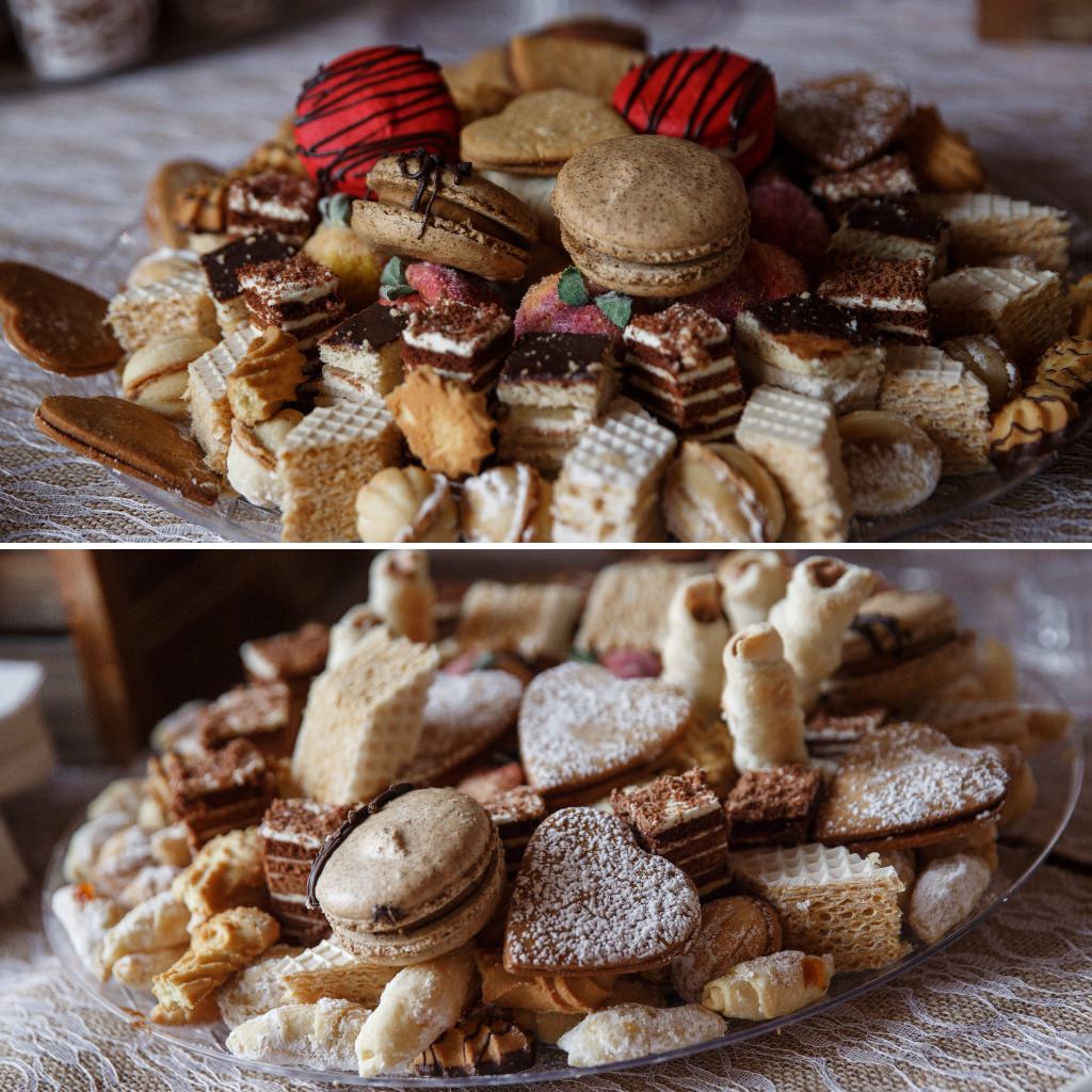 Assorted wedding cookies instead of cake