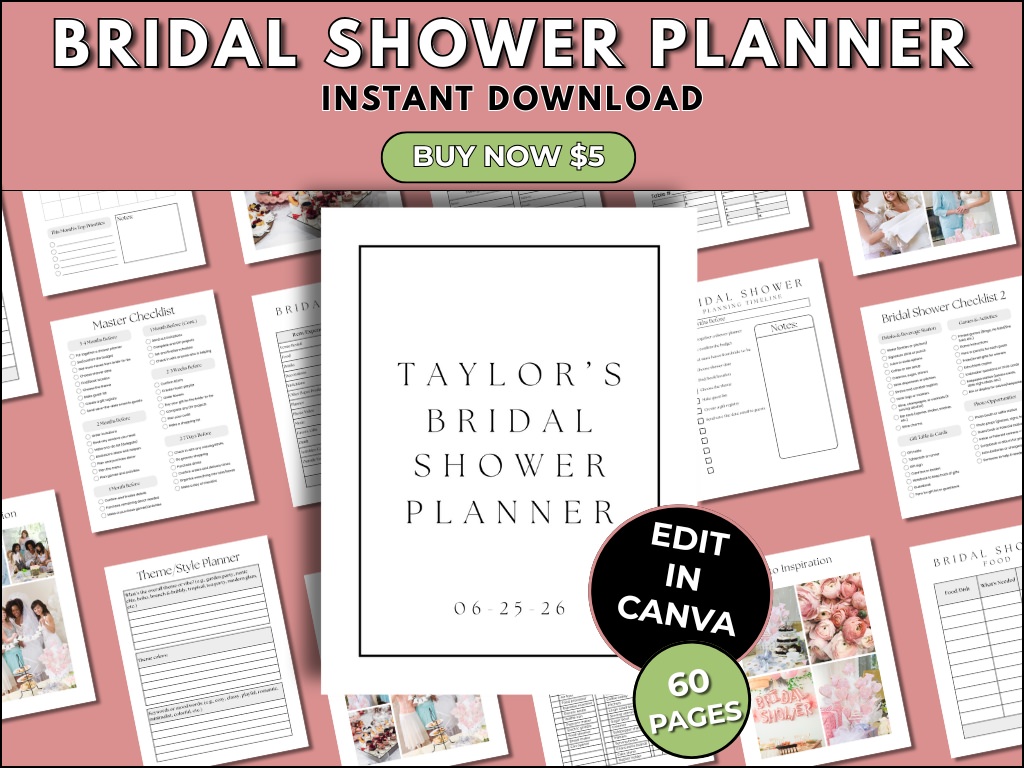 An ad for a bridal shower planner