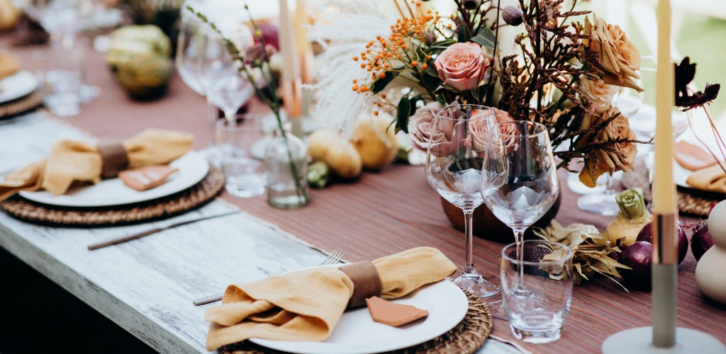 Wedding decor at a reception
