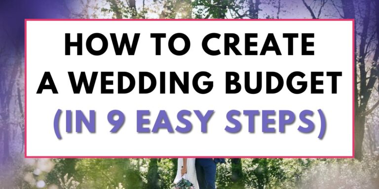 This is the cover photo for the blog post called how to create a wedding budget in 9 easy steps. This just shows the text