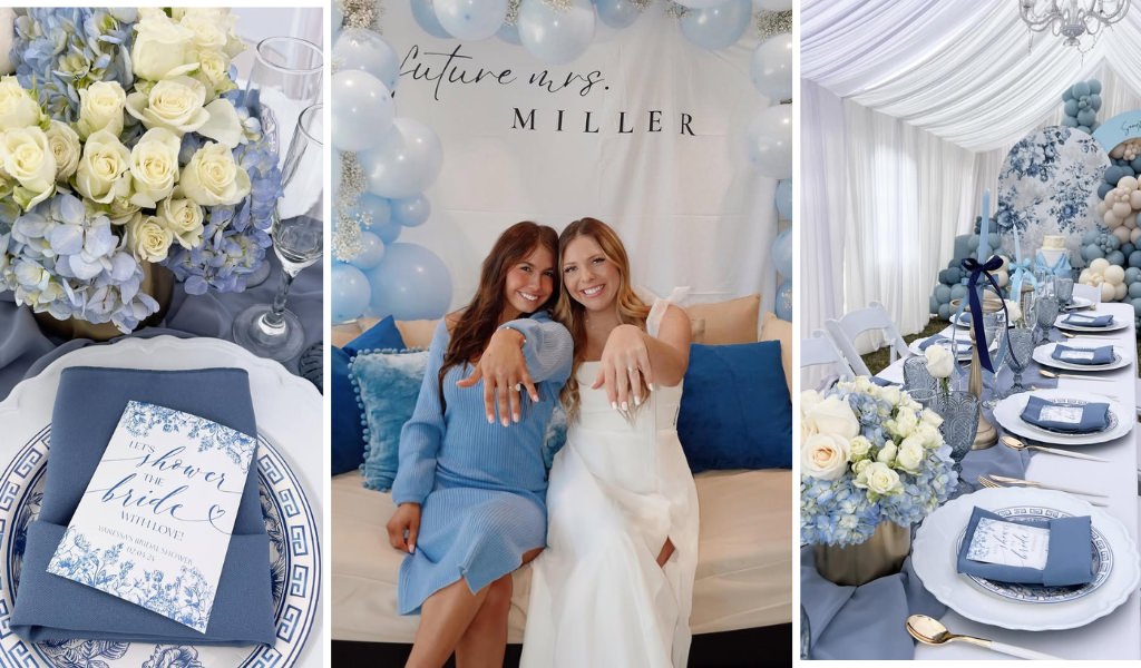 A something blue before I do bridal shower theme