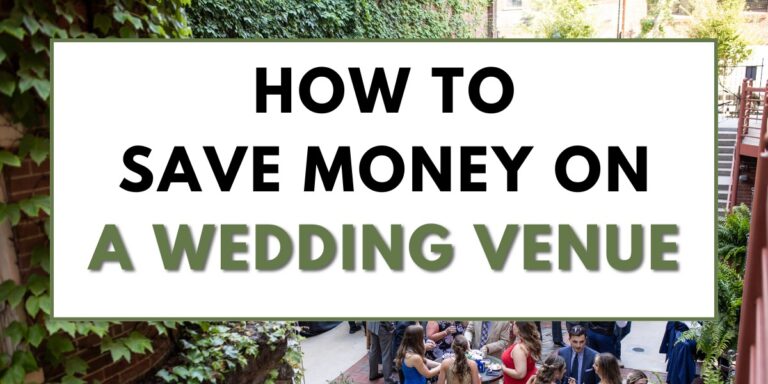 The cover photo for the article called how to save money on a wedding venue
